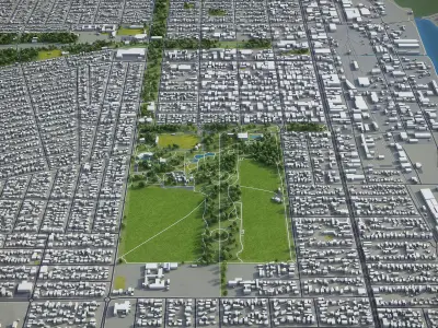 Invercargill  Low-poly 3D model