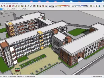 Sketchup School and University G6 3D model