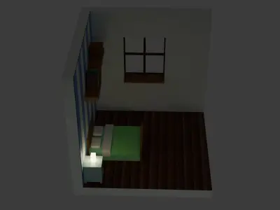 bedroom  isometric Free 3D model