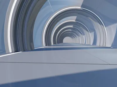 Futuristic Tunnel 3D model