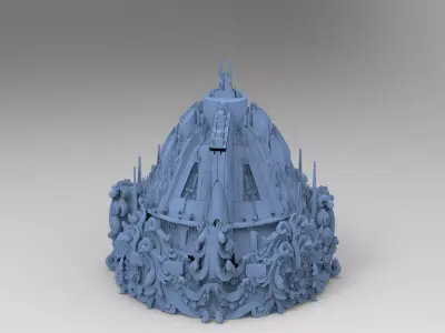 Ocean Cyberpunk Tower 3  3D model