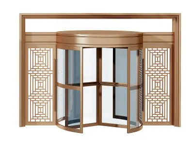 Revolving door  Low-poly 3D model