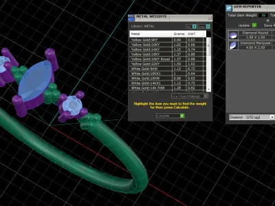 Light Minimalist Diamond Ring 3D print model
