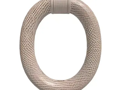 Woven Fabric Ring Handle Low-poly 3D model