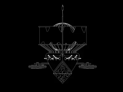 Sci-Fi Pirate Ship  3D model