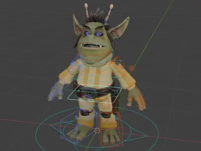 Kragnork Alien Smuggler Low-poly 3D model