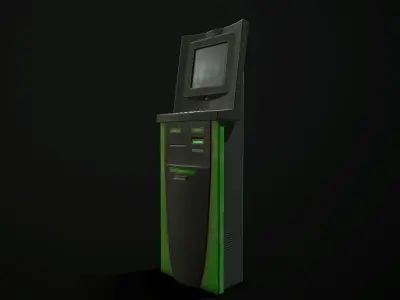 Cash Terminal 01 Low-poly 3D model