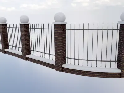 Modular Wall Low-poly 3D model