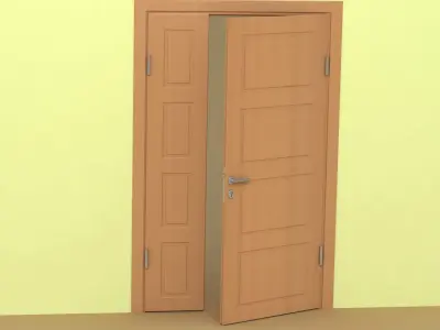 Door-8 wooden door 3D model