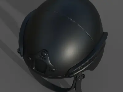 Helmet military combat soldier armor  Low-poly 3D model 7