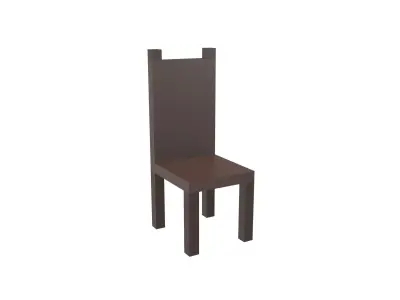 Voxel Chair v1 003 Low-poly 3D model