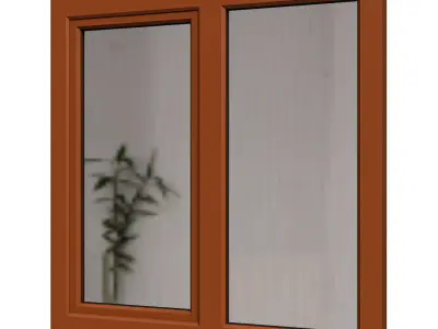 Modern Wooden Frame Window 3D Model 3D model