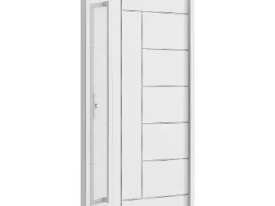 Interior door 4 Low-poly 3D model