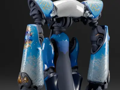 Imperial Ceremonial Mech  Stylized Sci-Fi Robot Model 3D print model