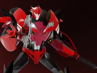  Knockout Transformers Prime Character Rig Low-poly 3D model