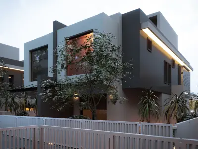 8 block villa project 3D model