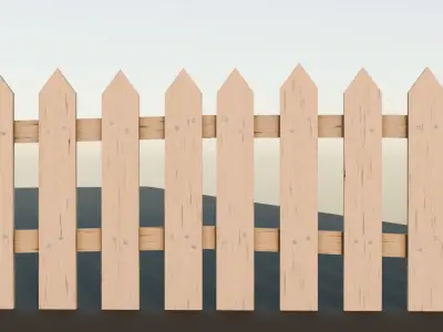 Fence Pack Low-poly 3D model