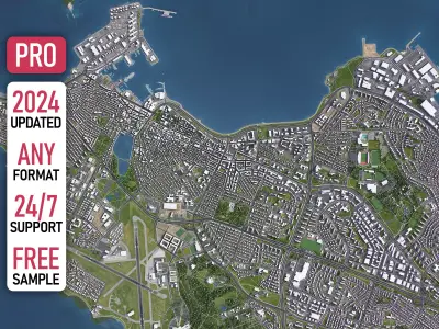 Reykjavik - 3D City Model Low-poly 3D model