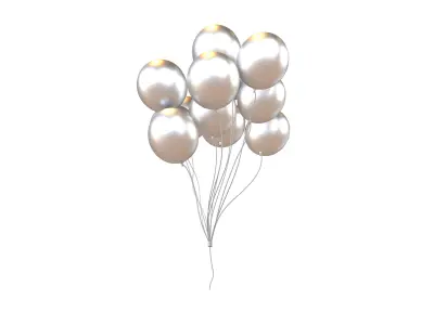 Bunch of Balloons v1 017 Low-poly 3D model
