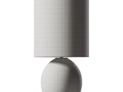Small Orb Lamp in Chalk 3D model