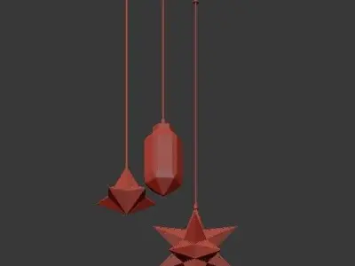 Moroccan Glass Pendants 3D model