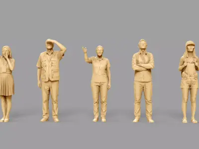 City Tourists - 26 Architectural Figures 3D print model