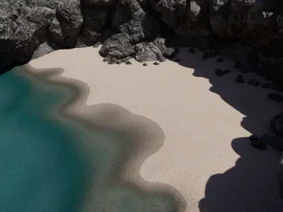 Underground Beach Scene 3D model