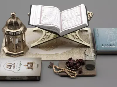 Decorative Set of Iftar in the month of Ramadan 3D model