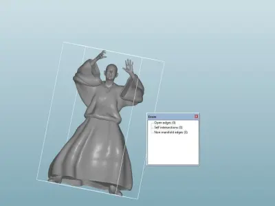 The Emperor man in robe 3D print model