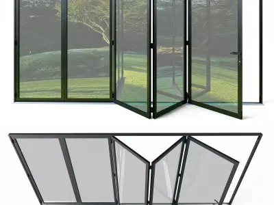 Bi folding doors 3D model