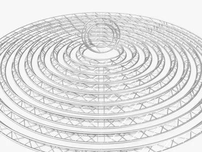 Circle Triangular Truss Modular Collection 10 Modular Pieces 3D model
