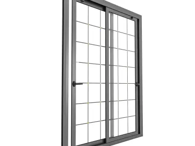 Sliding door - panoramic door 3D model