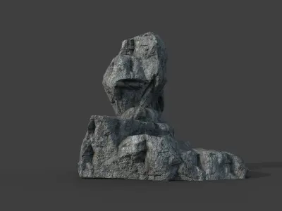Cliff Rock 2-6 Low-poly 3D model