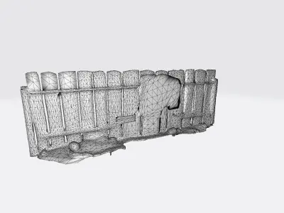  3d High Render Model Metal Barriers In A Desert Landscape 3D model