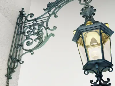 Wrought iron Wall Lamp 3D model