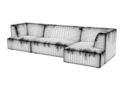 Concept 1010 Corner Sofa 3D model