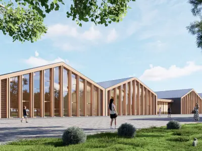 Research and Technology Center Low-poly 3D model