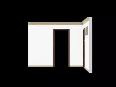 Architecture Wall Low-poly 3D model