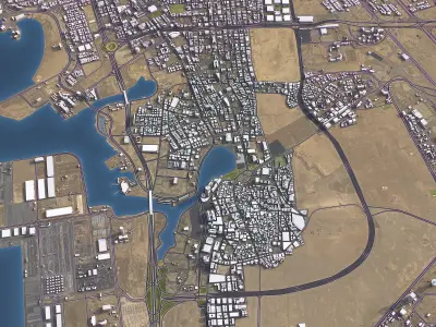 Jeddah - 3D City Model Low-poly 3D model