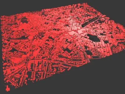 Cityscape Birmingham United Kingdom 3D model