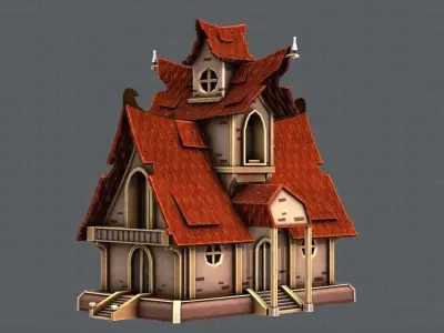 House Cartoon V02 Low-poly 3D model