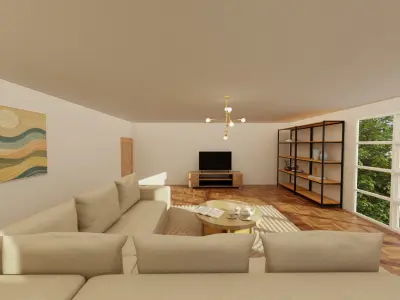 Living Room Interior design 3D model get