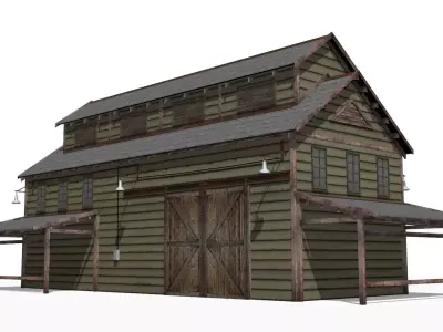Old Warehouse Low-poly 3D model from CGTrader
