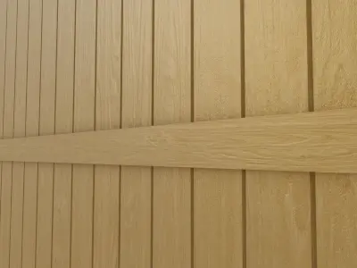 Spruce Fence  Low-poly 3D model