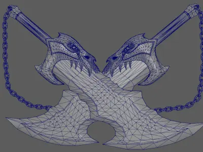 Stylish next generation machete  Low-poly 3D model