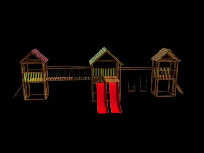 Playground Slides and Stairs 3D model