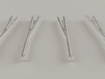 Tram Tracks Construction Elements 3D model