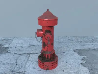 Hydrant fire 3D model