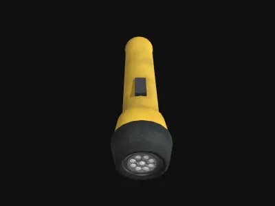 Lantern flashlight Low-poly 3D model