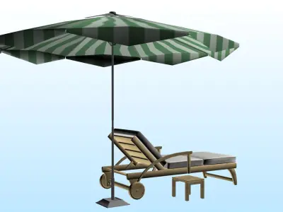 OUTDOOR FURNITURE 39 Low-poly 3D model